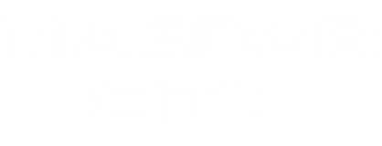 Masdar City master development logo representing a premium sustainable freehold residential destination in Abu Dhabi